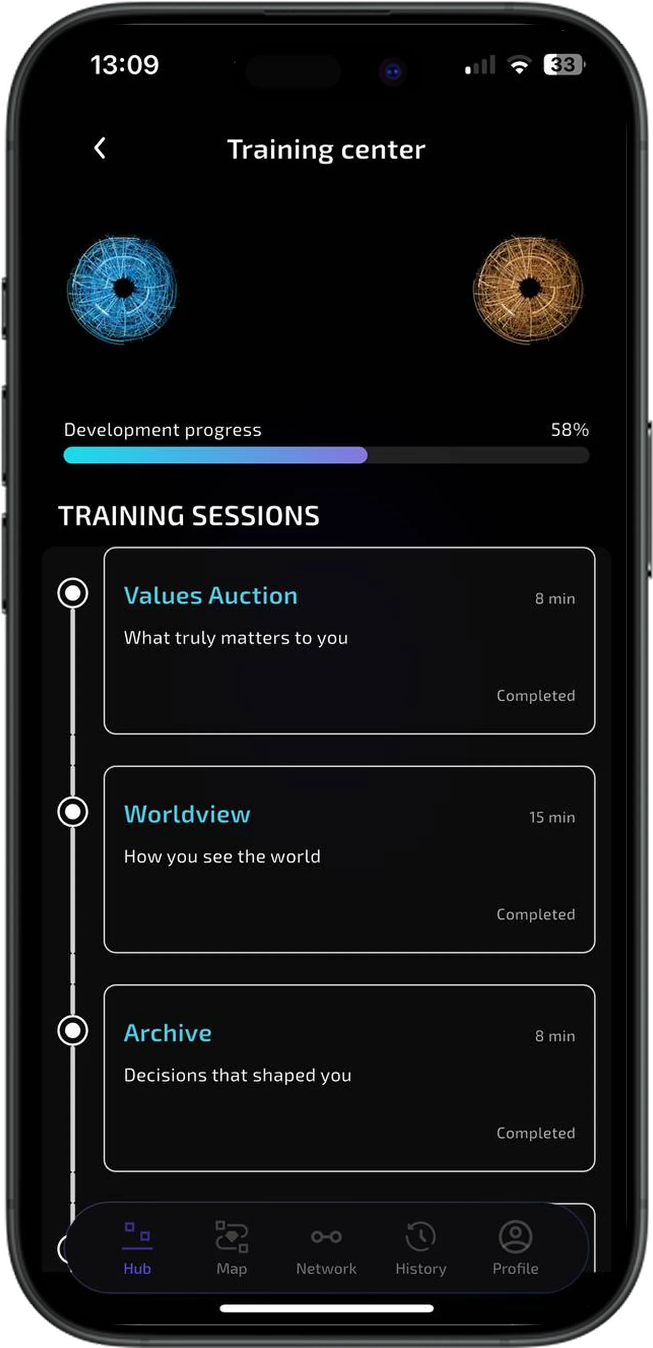 Twimi app — inner council dialogue